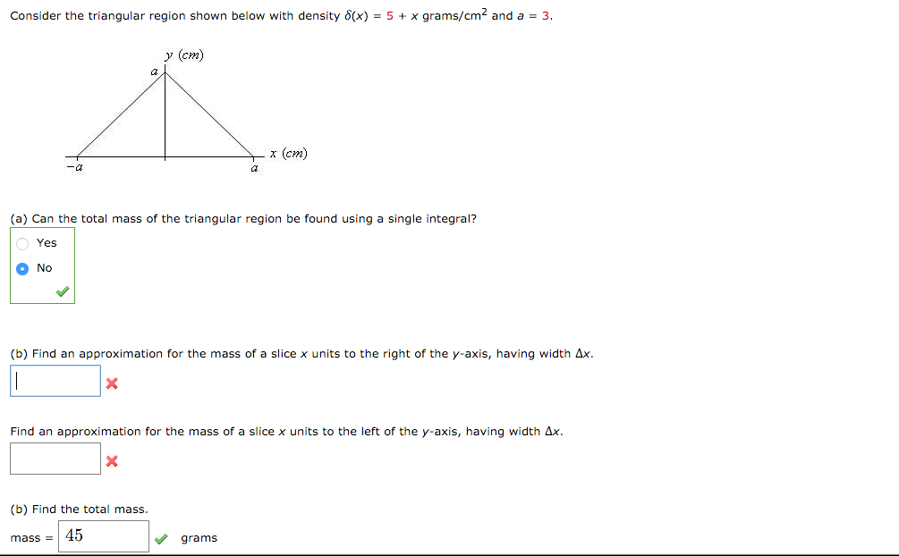 Solved Consider the triangular region shown below with | Chegg.com