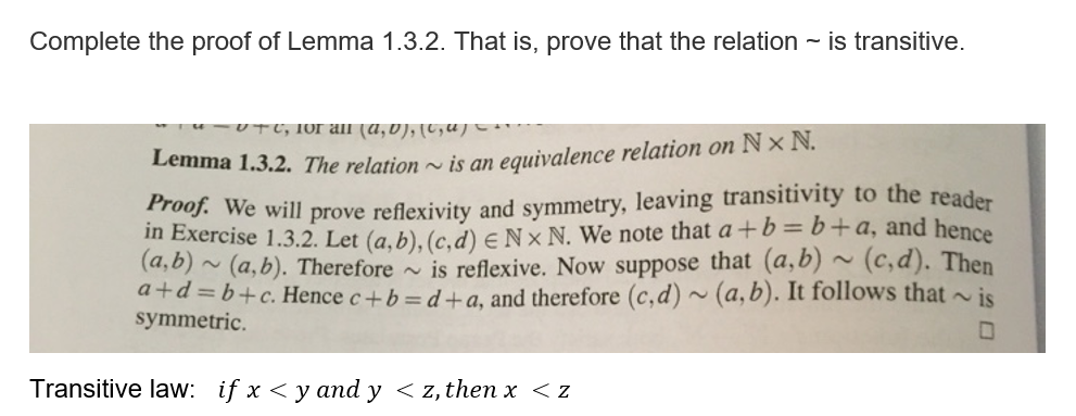 Solved Real Numbers and Real Analysis Please help with the | Chegg.com