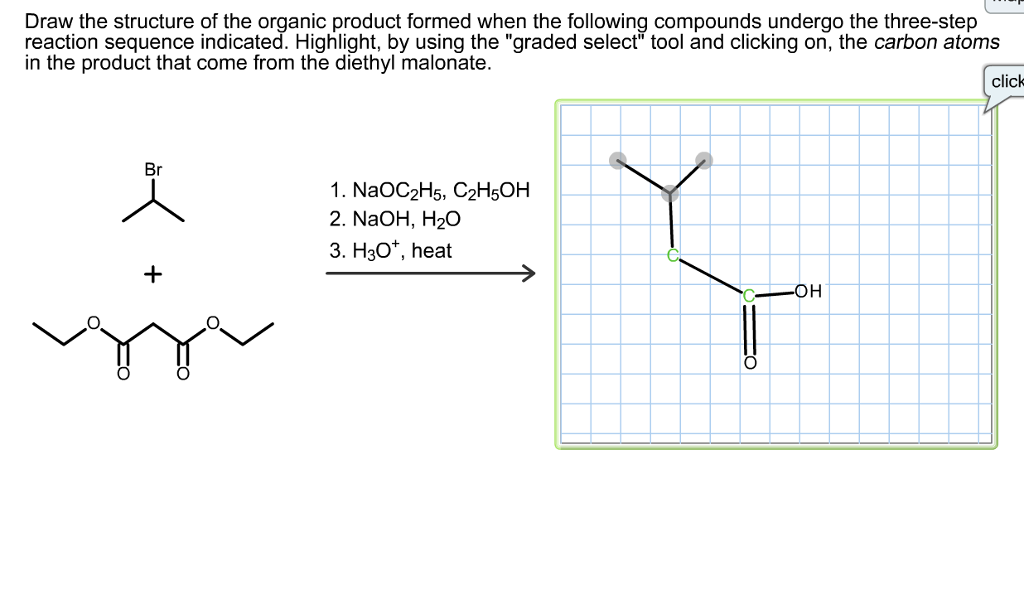 Solved Draw the structure of the organic product formed when