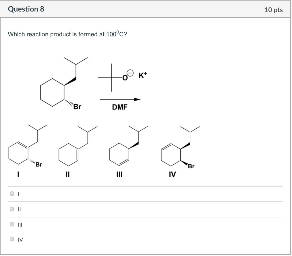 Solved Question 8 10 pts Which reaction product is formed at | Chegg.com