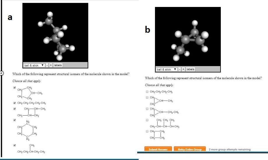 Solved Which Of The Following Represent Structural Isomers | Chegg.com