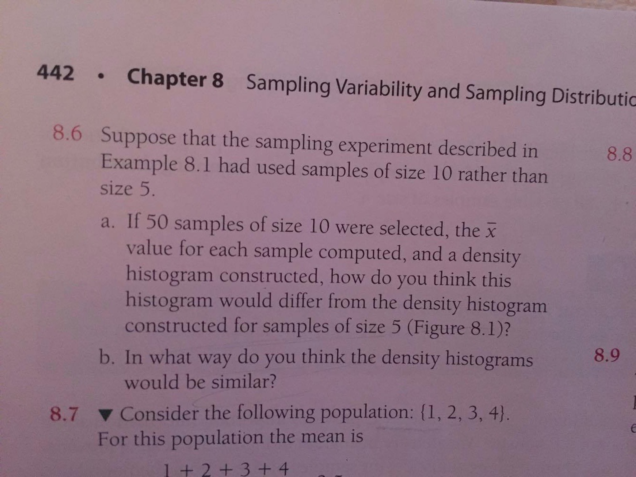 Solved Suppose that the sampling experiment described in | Chegg.com