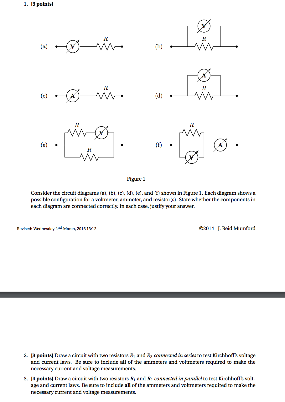 Consider The Circuit Diagrams A B C D E And F