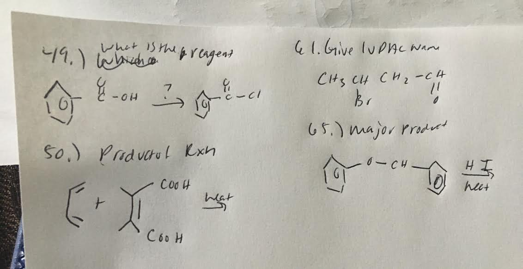 Solved What is the reagent product Rxn Give major product | Chegg.com