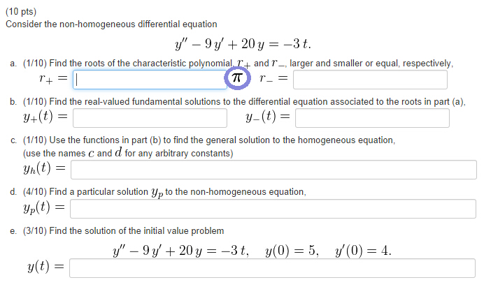 Solved Consider the non-homogeneous differential equation | Chegg.com