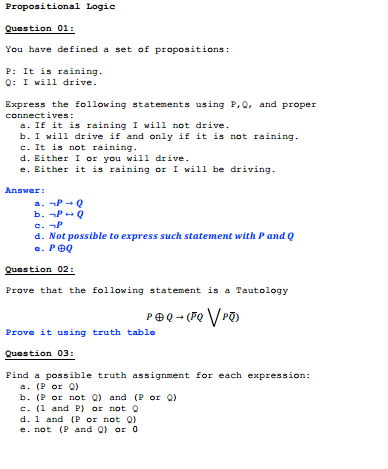 Logic Questions And Answers