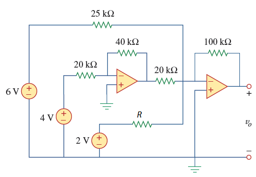 Solved Find The Output Voltage Vo For The Given Op Amp 