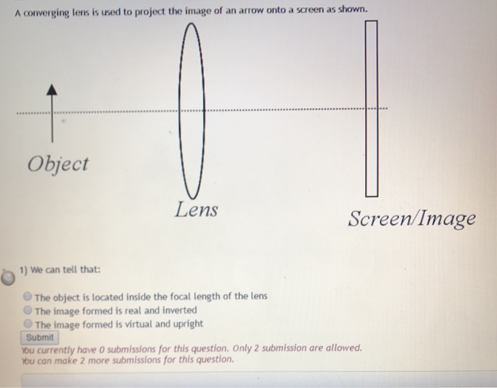 Solved A converging lens is used to project the image of an