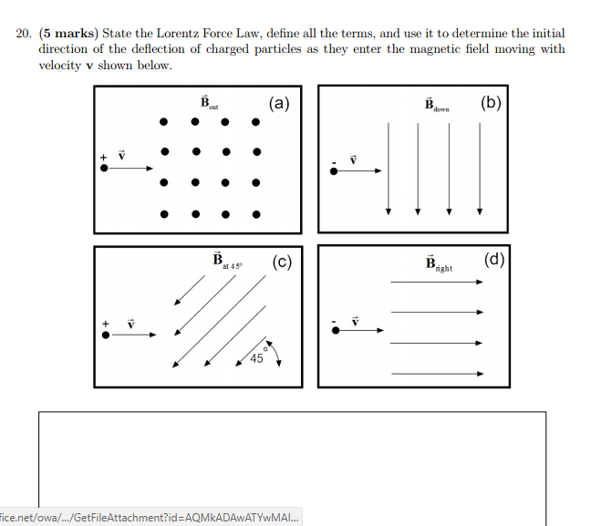 solved-20-5-marks-state-the-lorentz-force-law-define-all-chegg