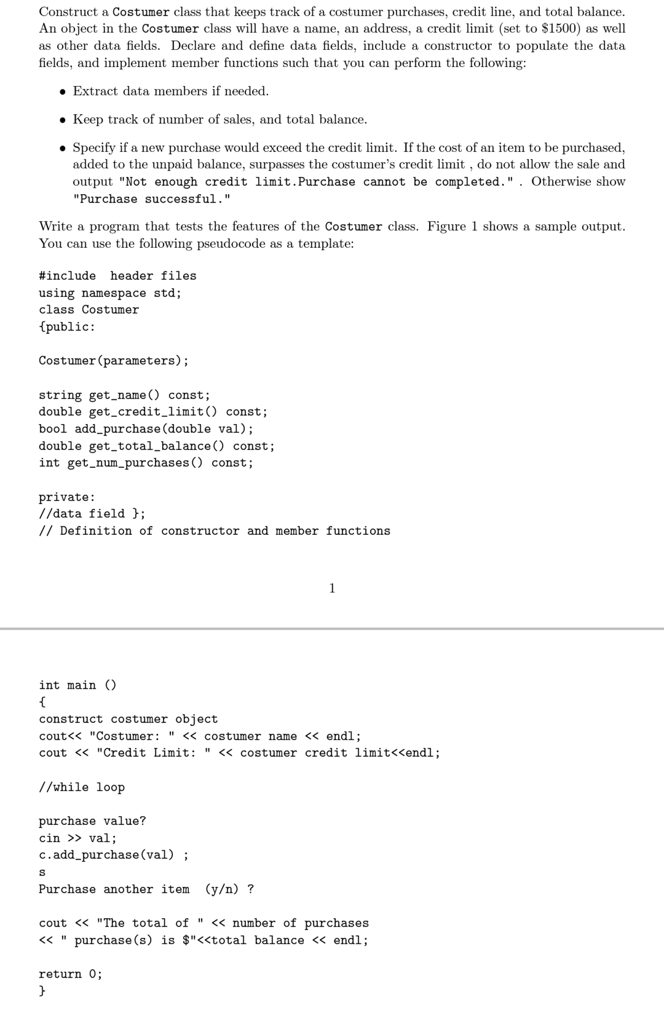 Solved using C++ language (a sample output is provided at | Chegg.com