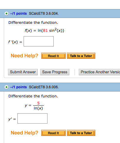 Solved Differentiate the function. f(x) = ln(81 sin^2(x)) | Chegg.com