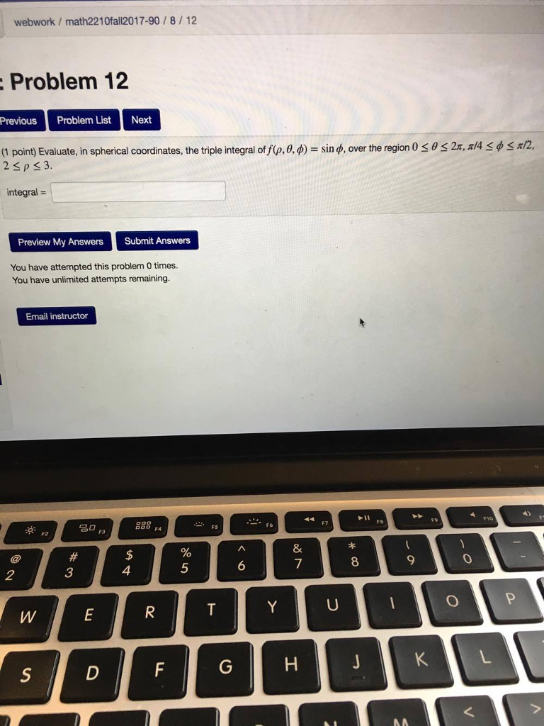 Solved webwork / math2210fall2017-90/8/12 Problem 12 | Chegg.com