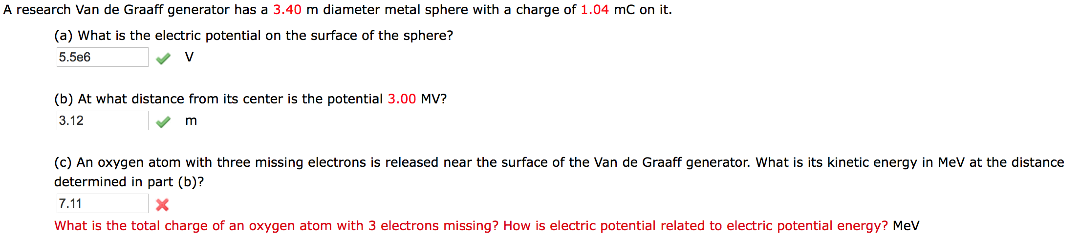 Solved: A Research Van De Graaff Generator Has A 3.40 M Di... | Chegg.com
