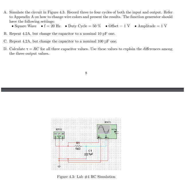 Solved A. Simulate The Circuit In Figure 4.3. Record Three | Chegg.com