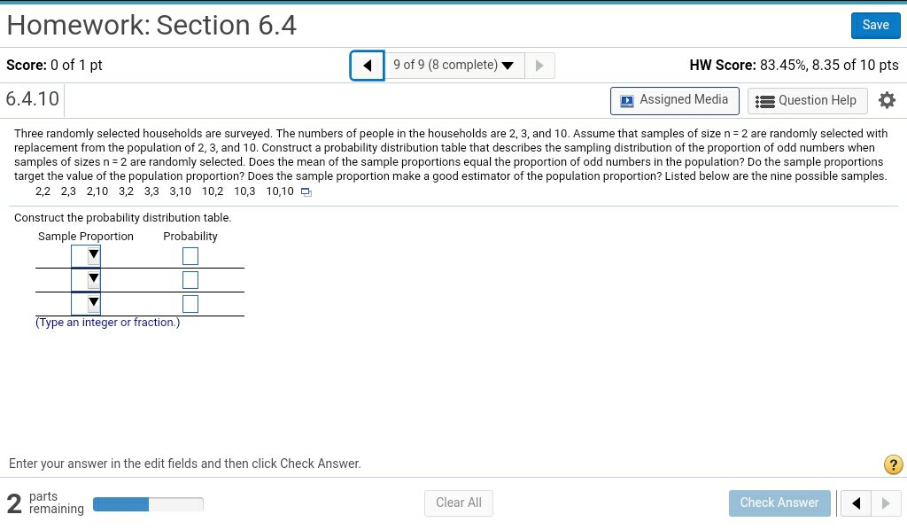 Solved Three randomly selected households are surveyed. The | Chegg.com