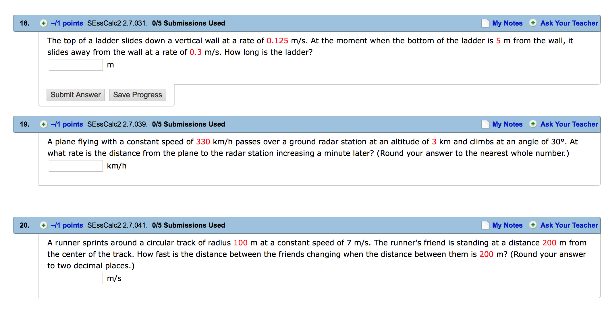 Solved The top of a ladder slides down a vertical wall at a
