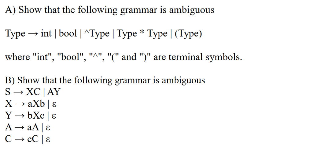 construct context-free grammars that generate each of these languages chegg
