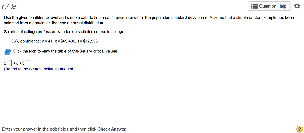 Solved Question Help 7 4 9 Use The Given Confidence Level Chegg