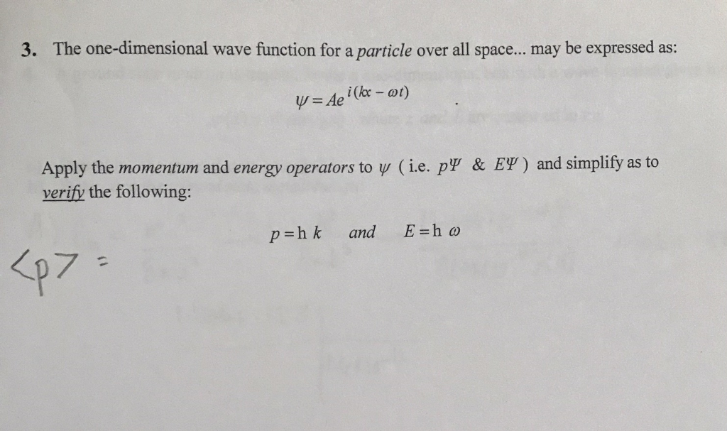 solved-3-the-one-dimensional-wave-function-for-a-particle-chegg