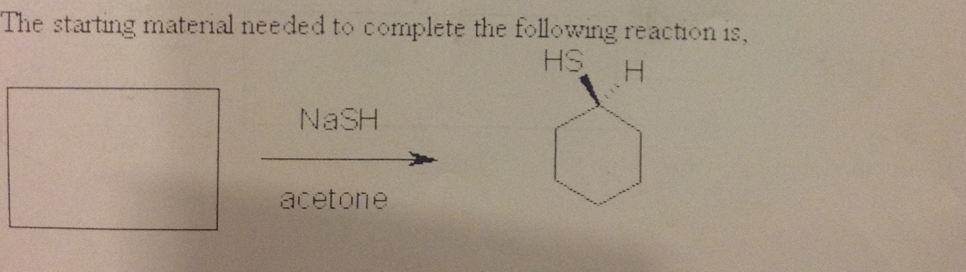 Solved The starting material needed to complete the | Chegg.com