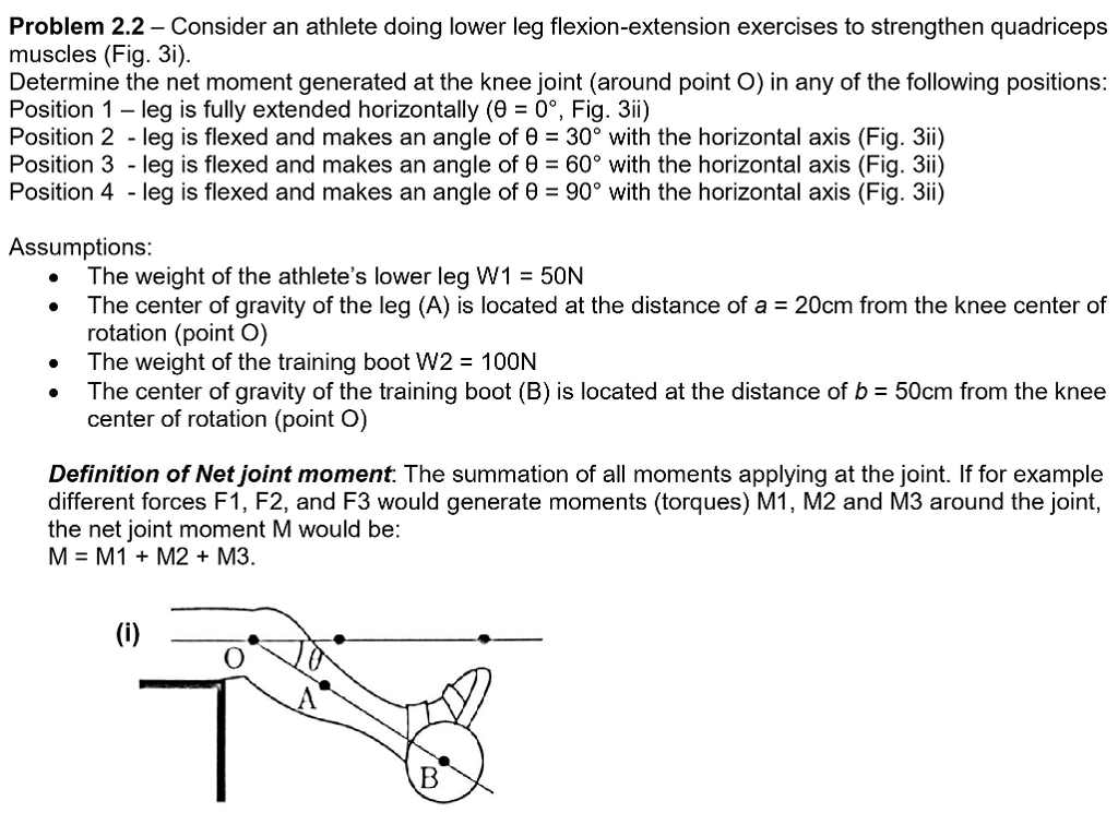 Solved Consider an athlete doing lower leg flexion-extension | Chegg.com