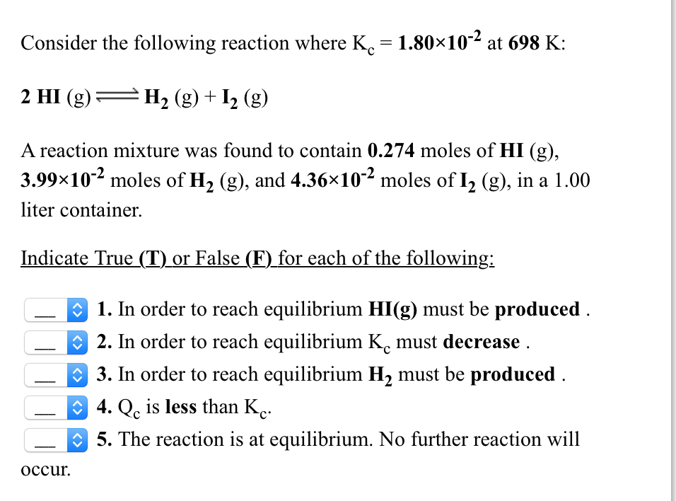 Solved Write The Equilibrium Constant Expression Kc For Chegg Solved Write The Equilibrium Constant Expression Kc For Chegg
