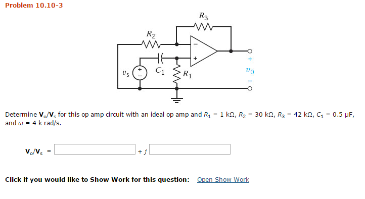 Solved Determine V_o/V_s For This Op Amp Circuit With An | Chegg.com