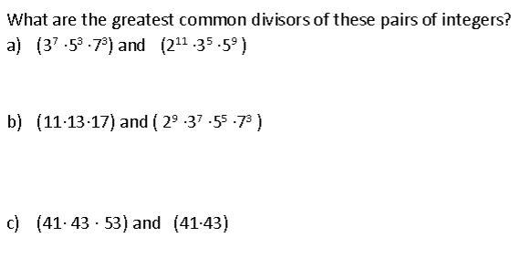 Solved What are the greatest common divisors of these pairs | Chegg.com