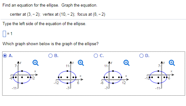 Solved Find An Equation For The Ellipse. Graph The Equation. | Chegg.com