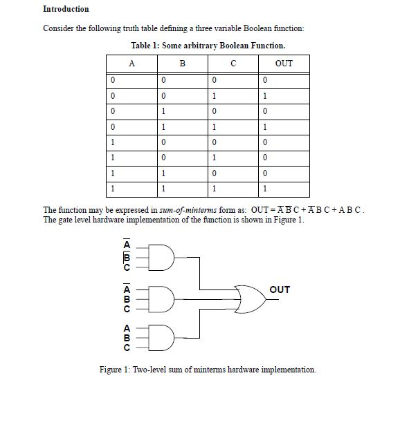 Solved Introduction Consider the following truth table | Chegg.com