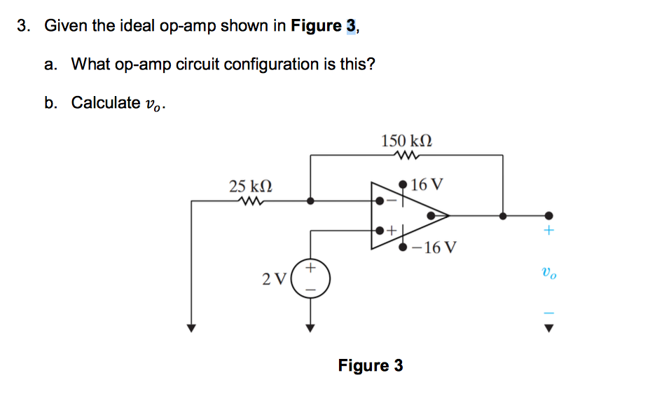 Solved Given the ideal opamp shown in Figure 3, a. What