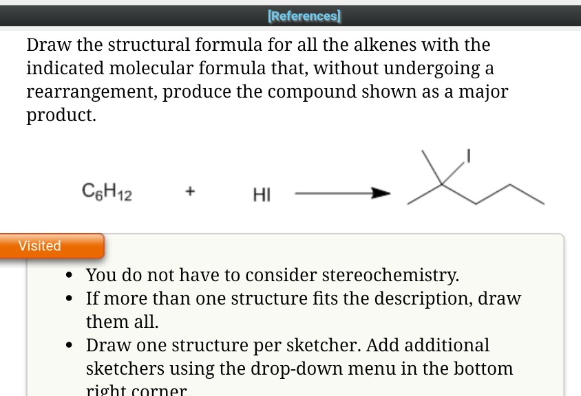 Solved [References Draw the structural formula for all the | Chegg.com