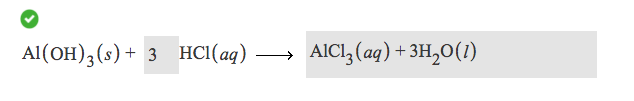 Solved Al(OH)s)3 HCl(aą)AC(a)+3H2000) | Chegg.com