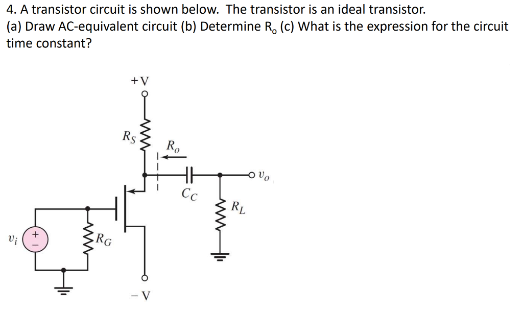 Solved 4. A transistor circuit is shown below. The