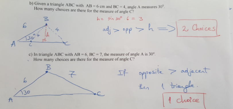Solved Given a triangle ABC with AB - 6 cm and BC = 4, angle | Chegg.com
