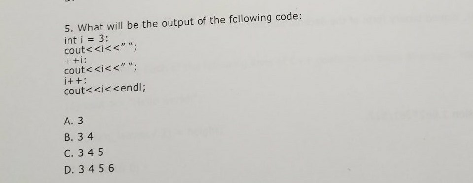 solved-5-what-will-be-the-output-of-the-following-code-int-chegg