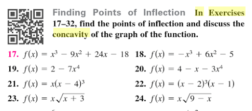 Solved 回烈 1 Finding Points Of Inflection In Exercises 17 32 Chegg Solved 回烈 1 Finding Points Of Inflection In Exercises 17 32 Chegg