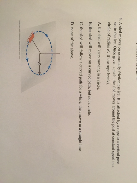 Solved A sled moves on essentially frictionless ice. It is | Chegg.com