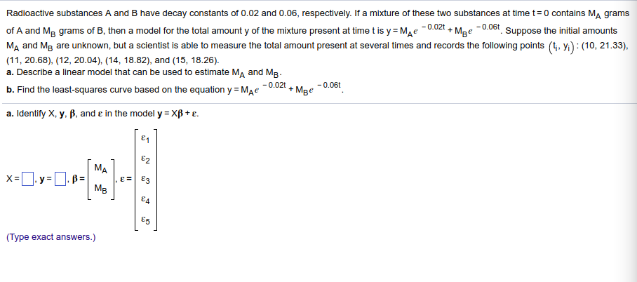 Solved Radioactive Substances A And B Have Decay Constants | Chegg.com