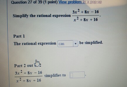 (2x^2 - 8x   16) simplified