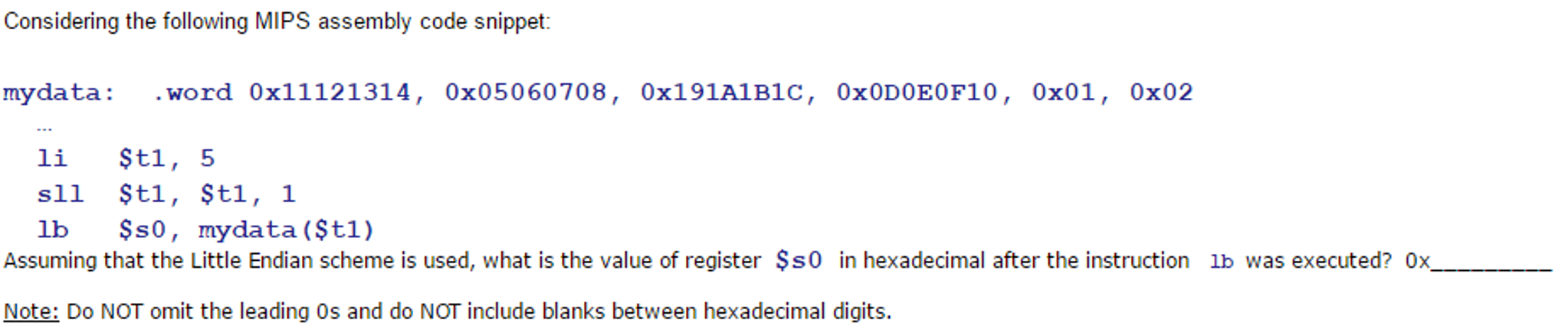 Solved Considering the following MIPS assembly code snippet: | Chegg.com