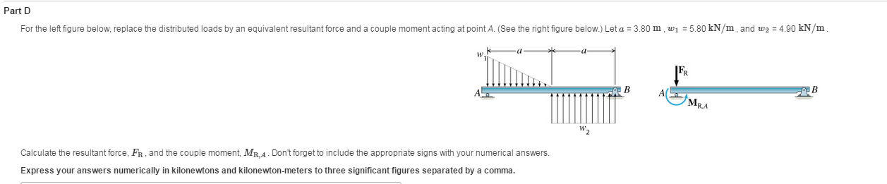 Solved For the left figure below, replace the distributed | Chegg.com
