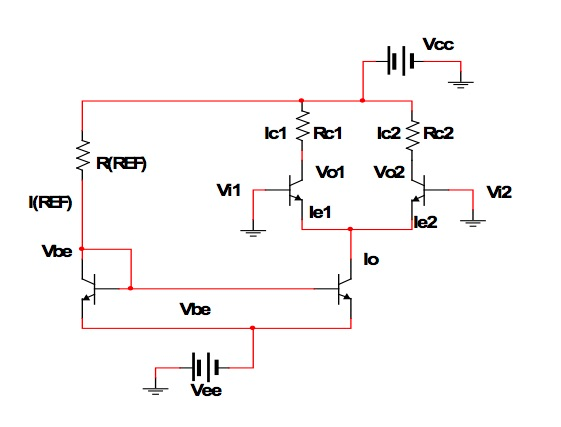 Solved Consider the BJT differential amplifier as shown | Chegg.com