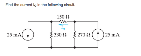 Solved Find the current Io in the following circuit. | Chegg.com