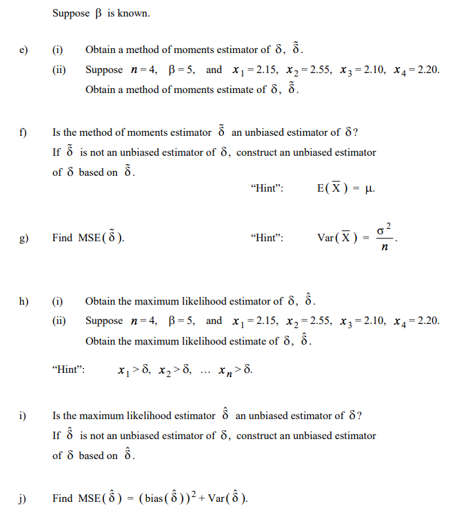 Solved Let B>0 And 8ER. Let X1, X2, Xn Be A Random Sample | Chegg.com