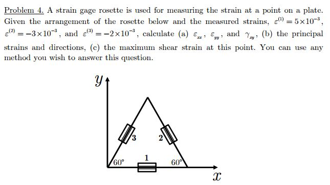Solved A strain gage rosette Is used for measuring the | Chegg.com