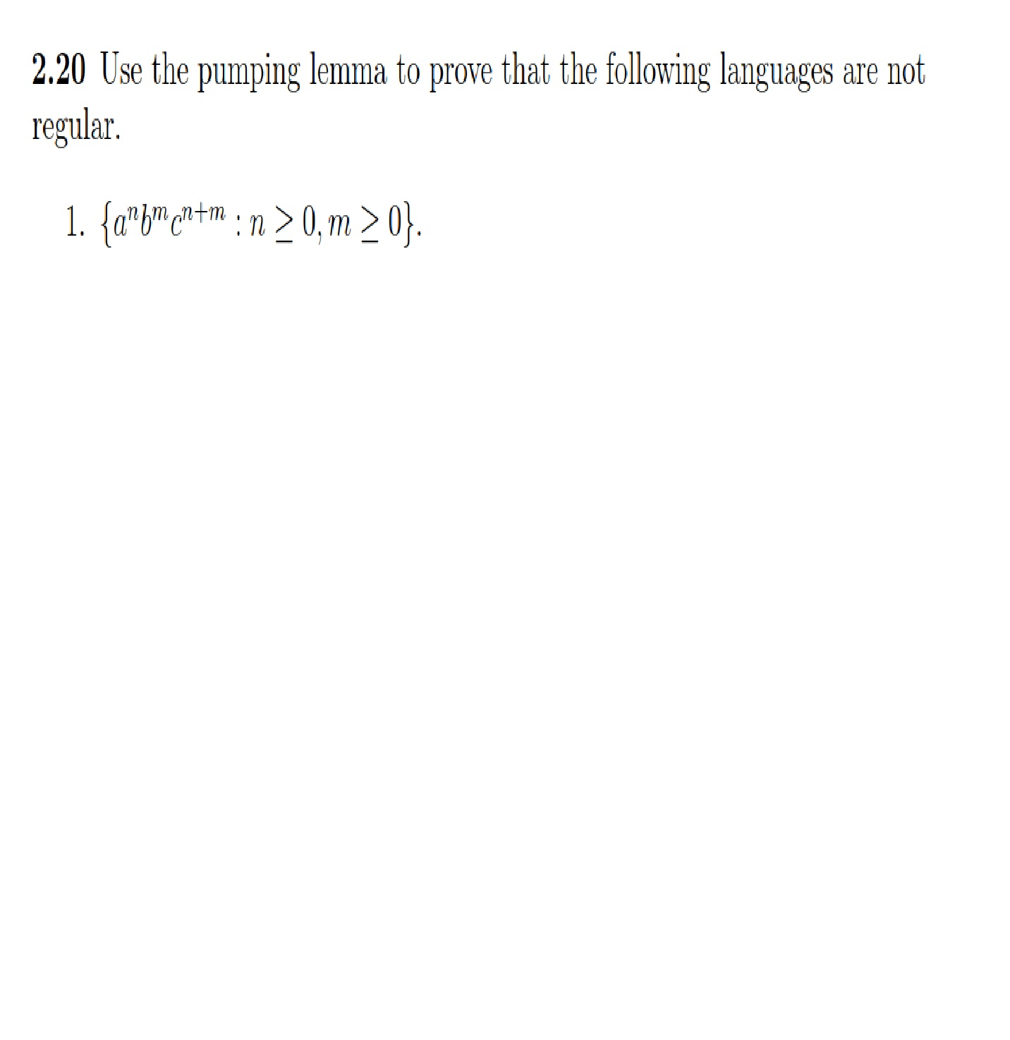 Solved Use The Pumping Lemma To Prove That The Following | Chegg.com