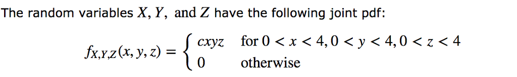 Solved A Find The Value Of C That Makes This A Valid Pdf Chegg
