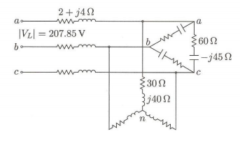 Solved A three phase has transmission line impedance of 2+4 | Chegg.com