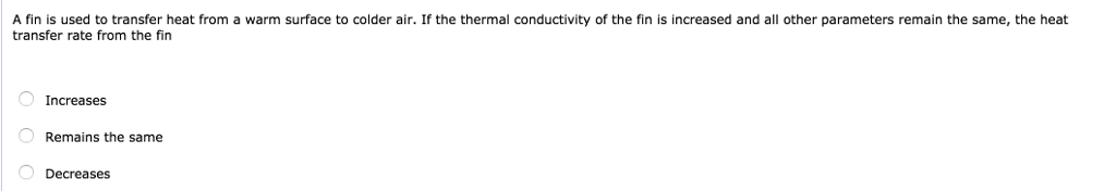 Solved A fin is used to transfer heat from a warm surface to | Chegg.com